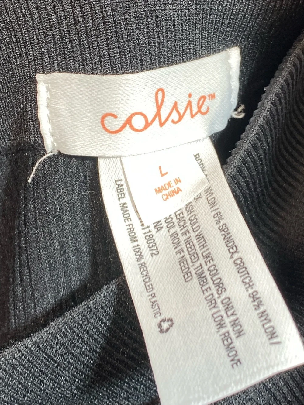 Colsie Black Ribbed High-Waist Kids Leggings